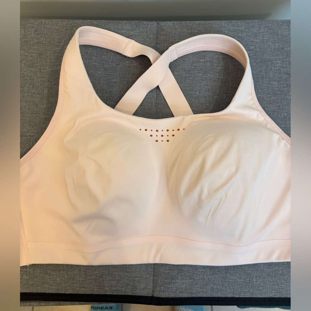 Athleta Pink Sports Bra with Crisscross Straps